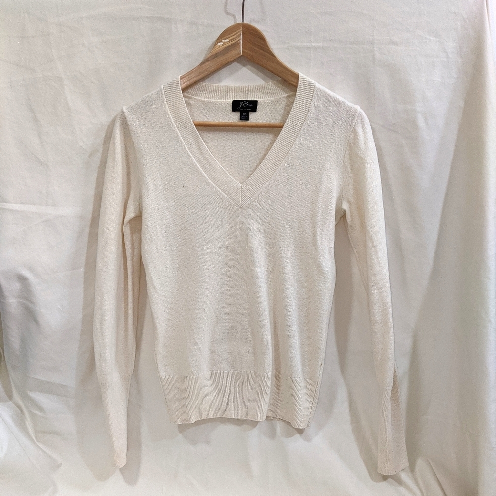 J Crew V Neck Cashmere Fitted Sweater